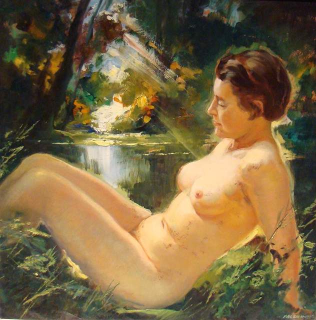 Nude in landscape